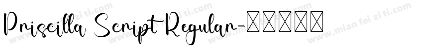 Priscilla Script Regular字体转换